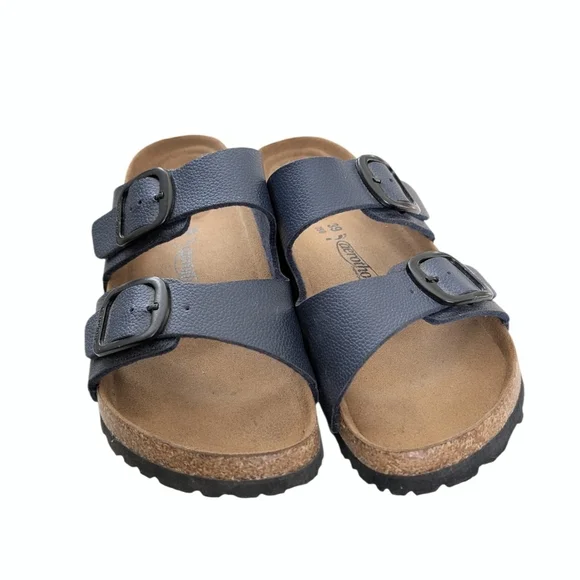 Aerothotic Navy Blue Double Strap Orthotic Slide Sandals - Size 39 / 8 - Picture 1 of 6